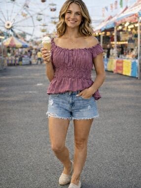 Max Studio Boho Cotton Blouse